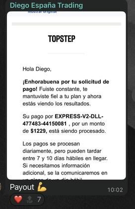 Resultado de un alumno del Club
