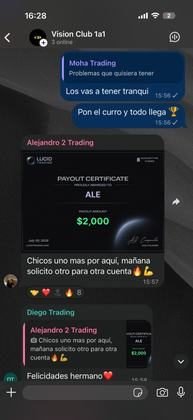 Resultado de un alumno del Club