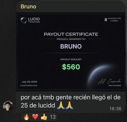 Resultado de un alumno del Club